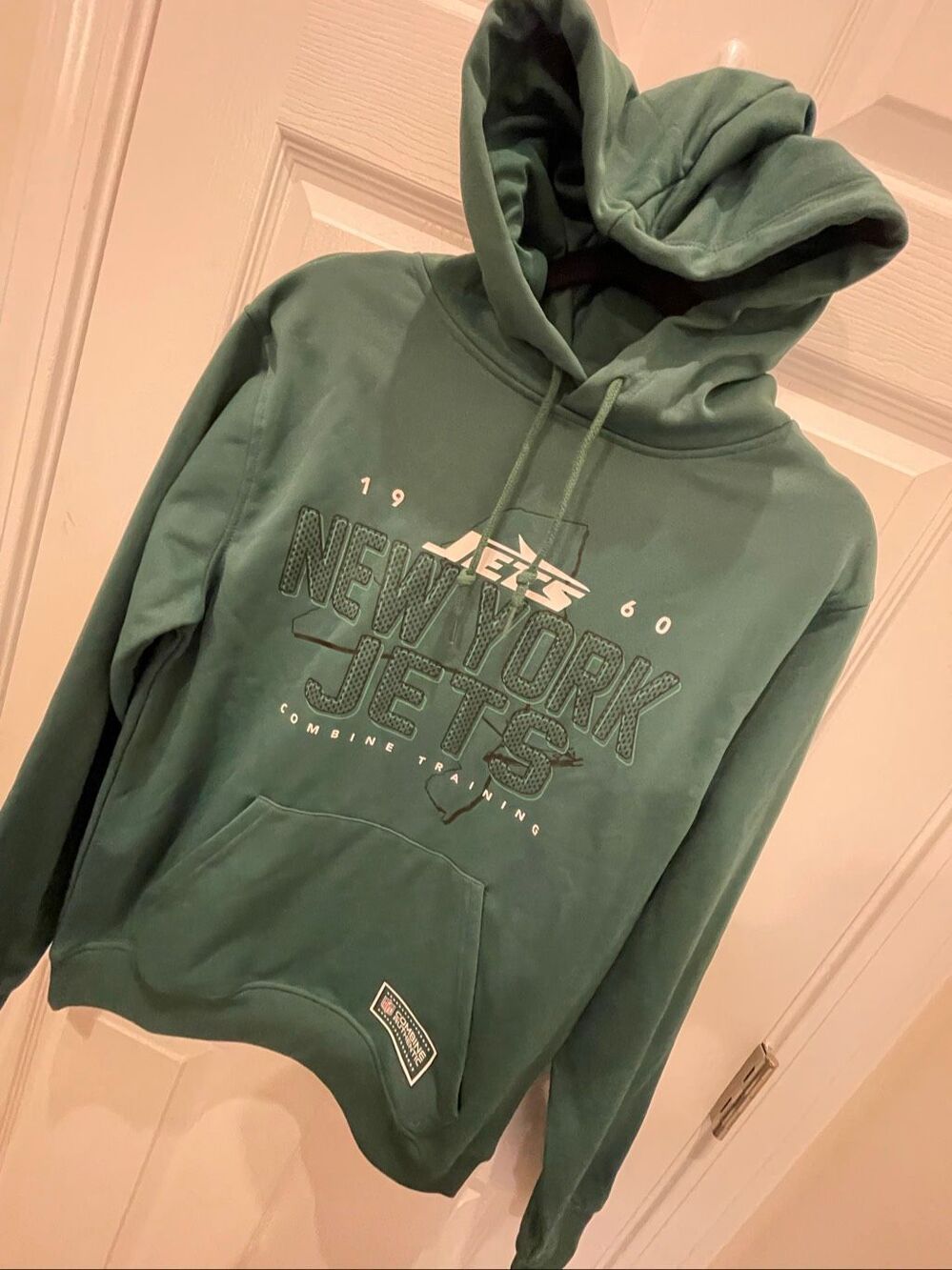 New Era NFL Combine Authentic New York Jets Hoodie Green Size S